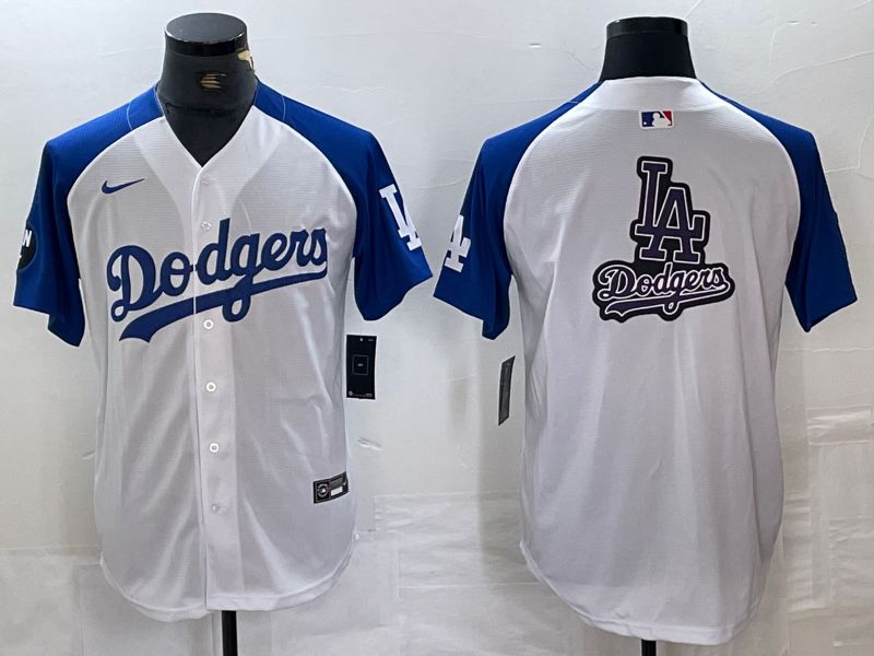 Men Los Angeles Dodgers Blank White Fashion Nike Game MLB Jersey style 5->->MLB Jersey